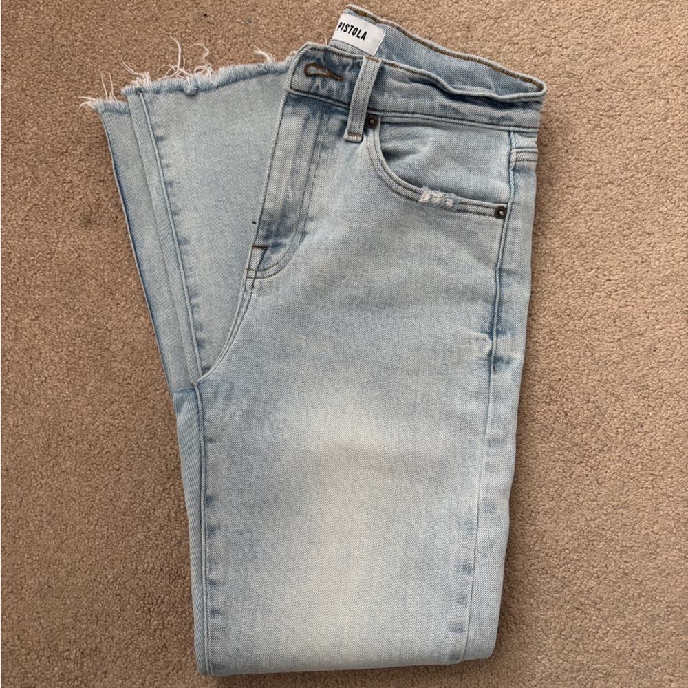 pistola Light Wash Ankle Crop Jeans